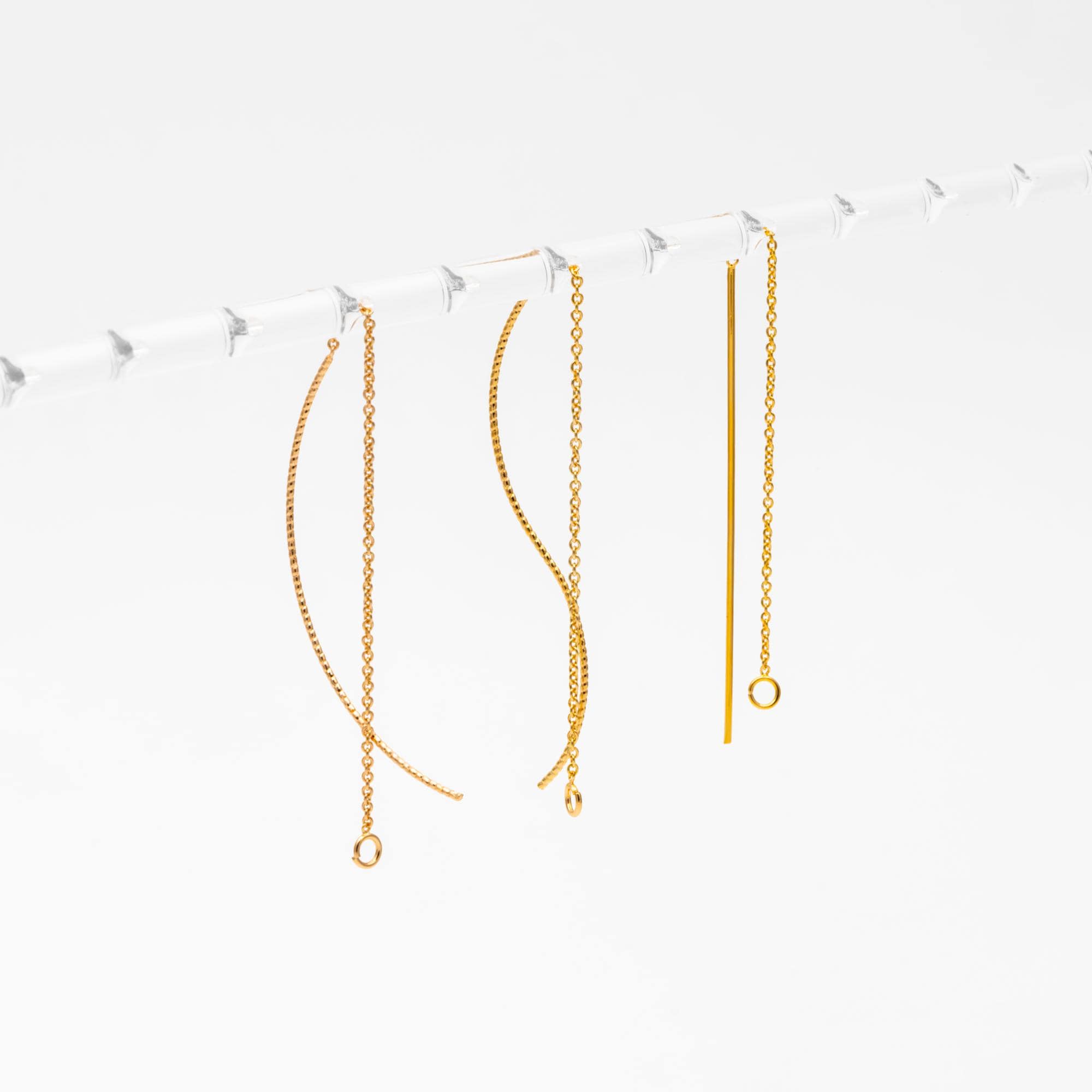 10pcs Ear Threader Findings for Handmade Jewelry, Craft Supplies (GB-1299)